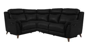 Sienna 2 Corner 1 Double Power Recliner Corner Sofa With Power Headrests in Leather