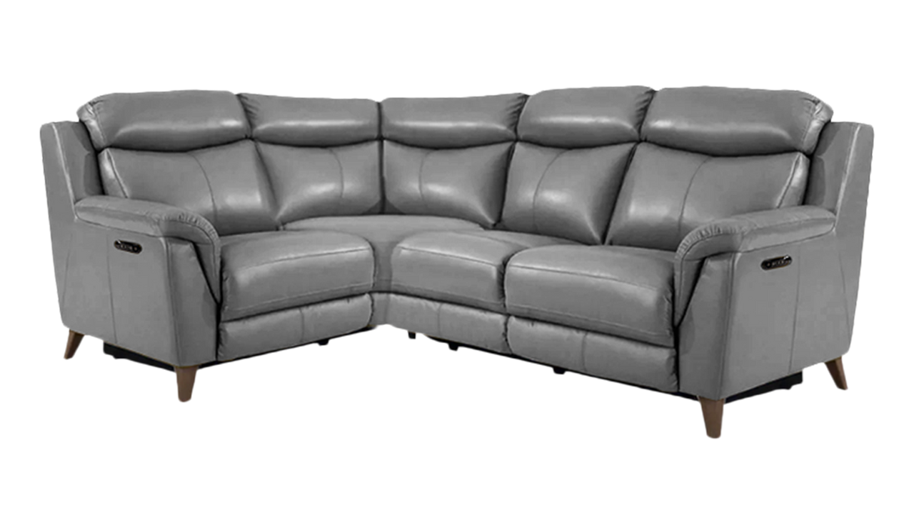 Sienna 2 Corner 1 Double Power Recliner Corner Sofa in Leather