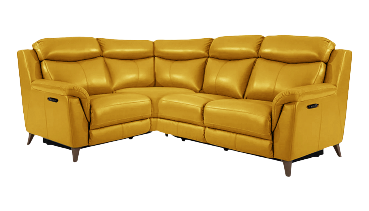 Sienna 2 Corner 1 Double Power Recliner Corner Sofa in Leather