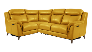 Sienna 2 Corner 1 Double Power Recliner Corner Sofa in Leather