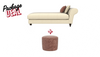 Rosa Chaise Longue and Footstool - Package Deal - Clearance