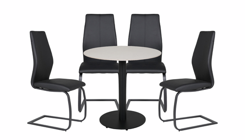 Ravenna 80cm Bistro Table & 4 Trieste Chairs