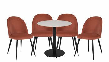 Ravenna 80cm Bistro Table With 4 Kennedy Chairs