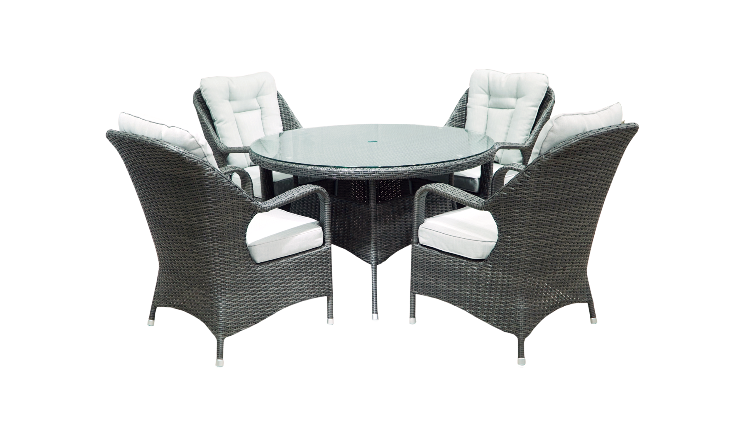 Twilight Round Table and 4 Chairs Grey