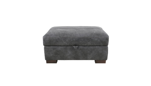 Rome Large Storage Footstool in Leather