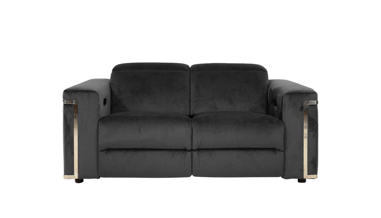 Cora 2 Seater Power Recliner Velvet Sofa With Power Headrests