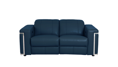 Cora 2 Seater Power Recliner Leather Sofa With Power Headrests