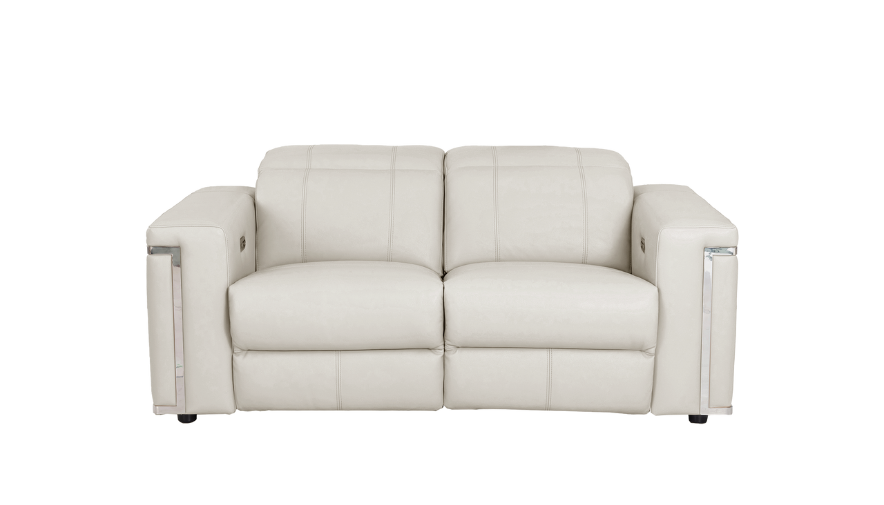 Cora 2 Seater Power Recliner Leather Sofa With Power Headrests