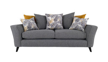 Leah 3 Seater Scatter Back Fabric Sofa