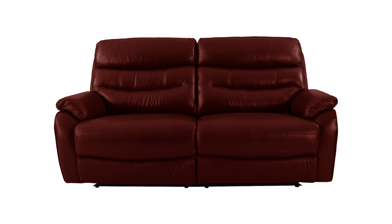 James 3 Seater Leather Manual Recliner Sofa