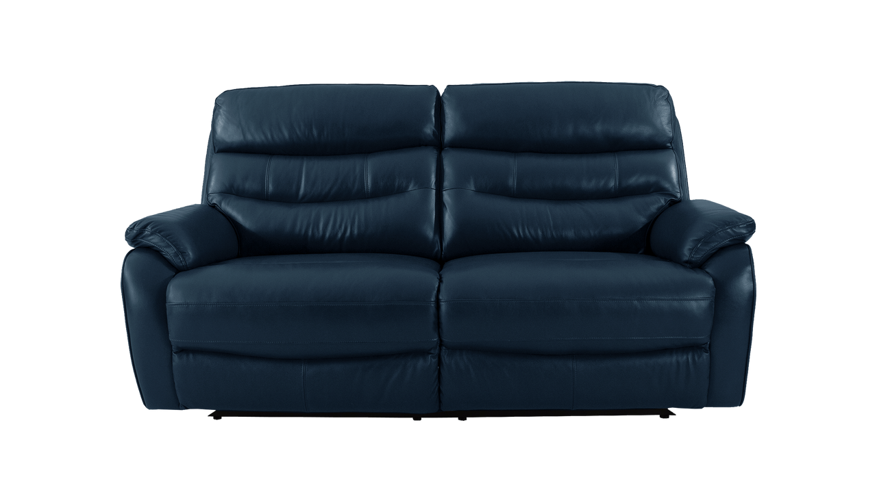 James 3 Seater Leather Manual Recliner Sofa