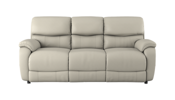 Evelyn 3 Seater Manual Recliner Leather Sofa