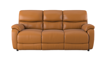 Evelyn 3 Seater Manual Recliner Leather Sofa