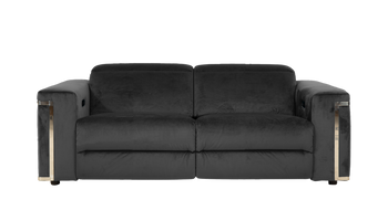 Cora 3 Seater Power Recliner Velvet Sofa With Power Headrests