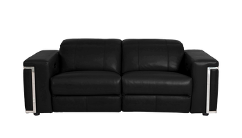 Cora 3 Seater Power Recliner Leather Sofa With Power Headrests