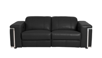 Cora 3 Seater Power Recliner Leather Sofa With Power Headrests