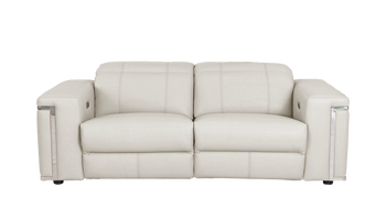 Cora 3 Seater Power Recliner Leather Sofa With Power Headrests