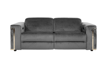 Cora 3 Seater Power Recliner Velvet Sofa With Power Headrests