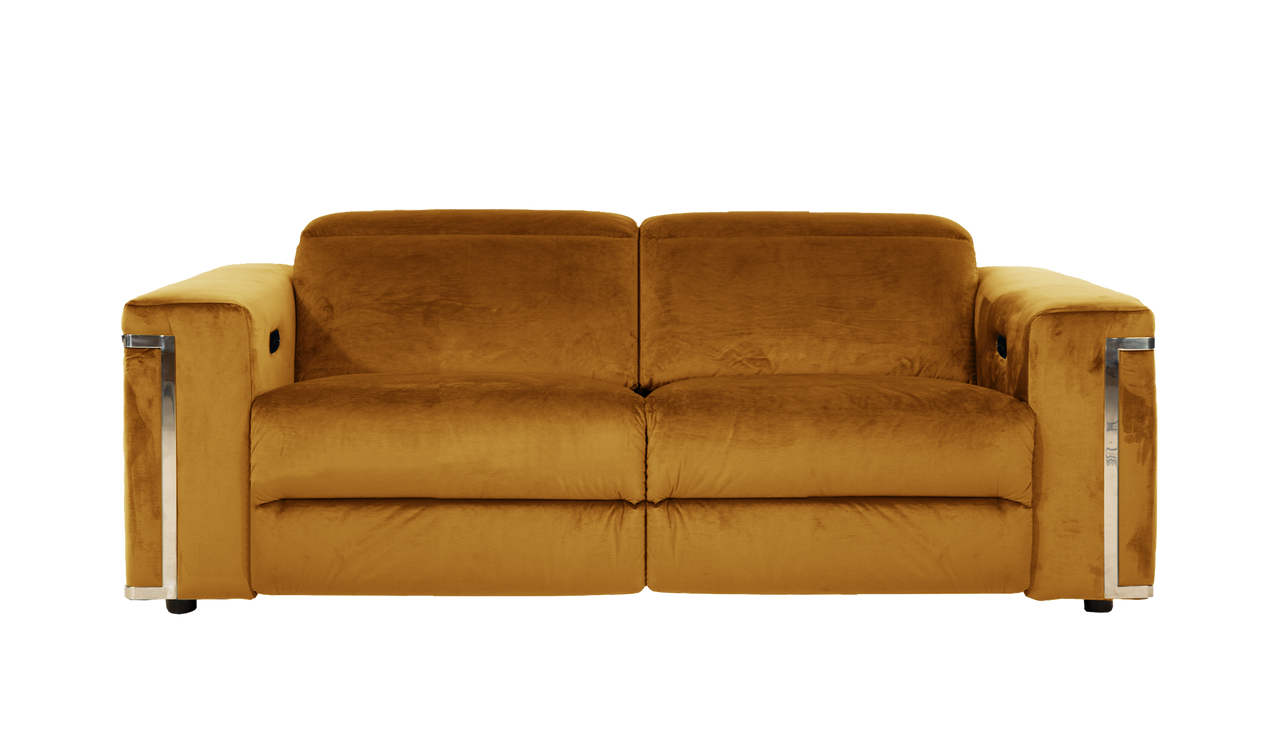 Cora 3 Seater Power Recliner Velvet Sofa With Power Headrests