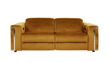 Cora 3 Seater Power Recliner Velvet Sofa With Power Headrests