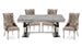 Romance Grey 1.8m Dining Table with 4 Chairs - AHF Furniture & Carpets