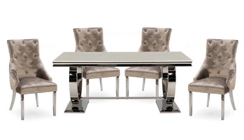 Romance 2m Dining Table with 4 Chairs