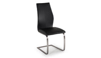 Stockholm Dining Chair with Brushed Steel Legs - AHF Furniture & Carpets