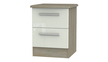 Burnham 2 drawer bedside table - AHF Furniture & Carpets