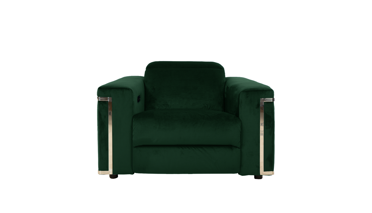 Cora Power Recliner Velvet Chair With Power Headrests