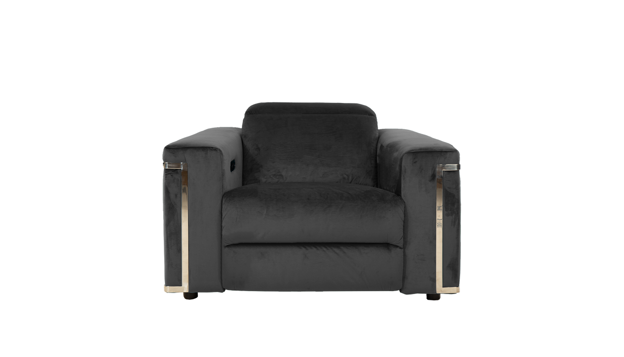 Cora Power Recliner Velvet Chair With Power Headrests
