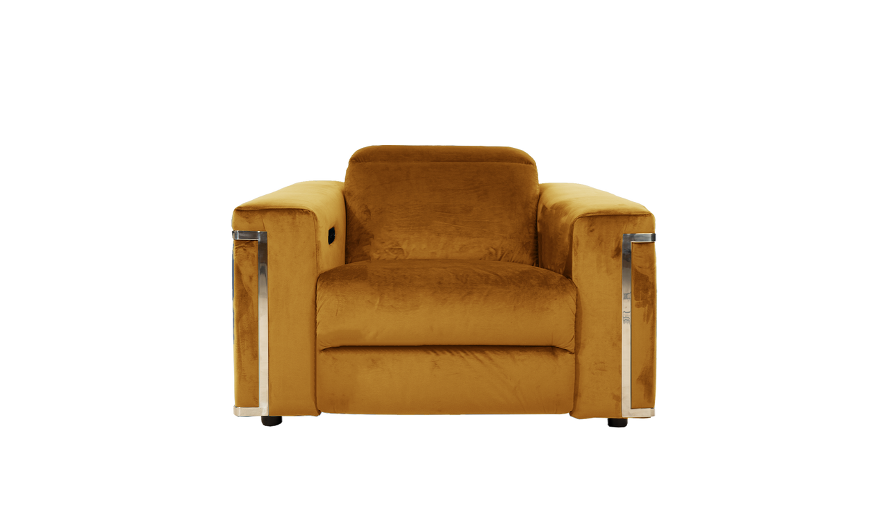 Cora Power Recliner Velvet Chair With Power Headrests