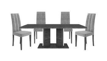 Mia Double Extending Dining Table With 4 Chairs