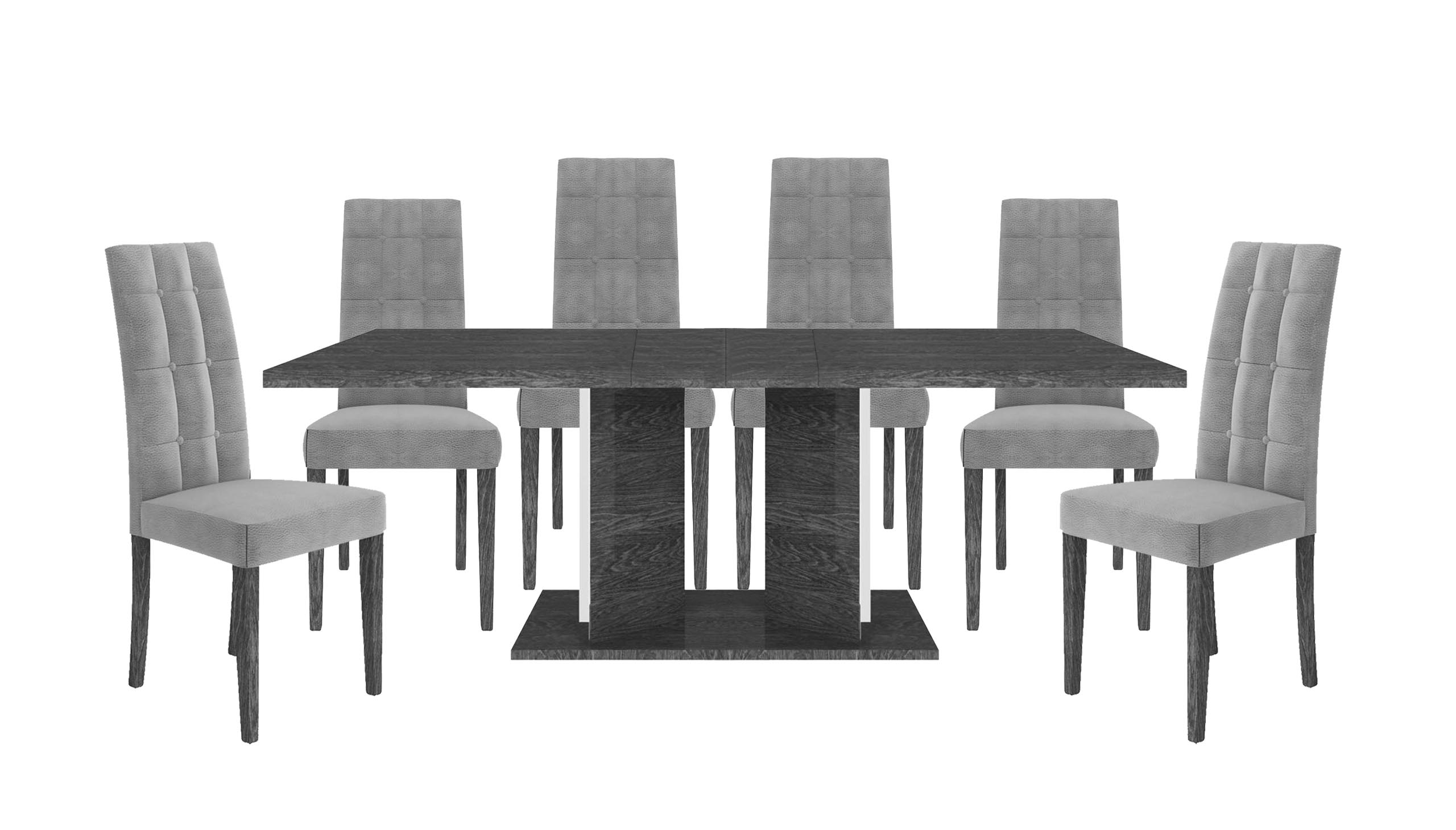 Mia Double Extending Dining Table with 6 Chairs