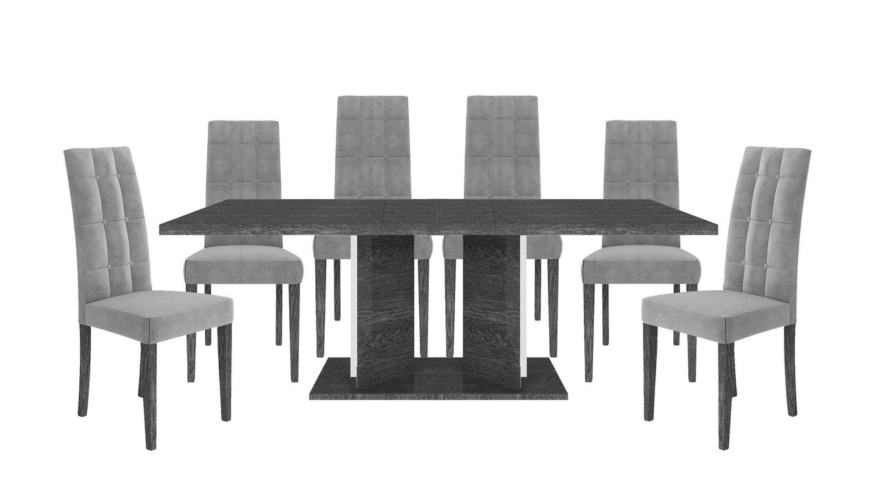 Mia Double Extending Dining Table with 6 Chairs