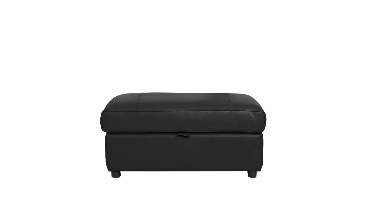 Cora Rectangular Leather Storage Footstool