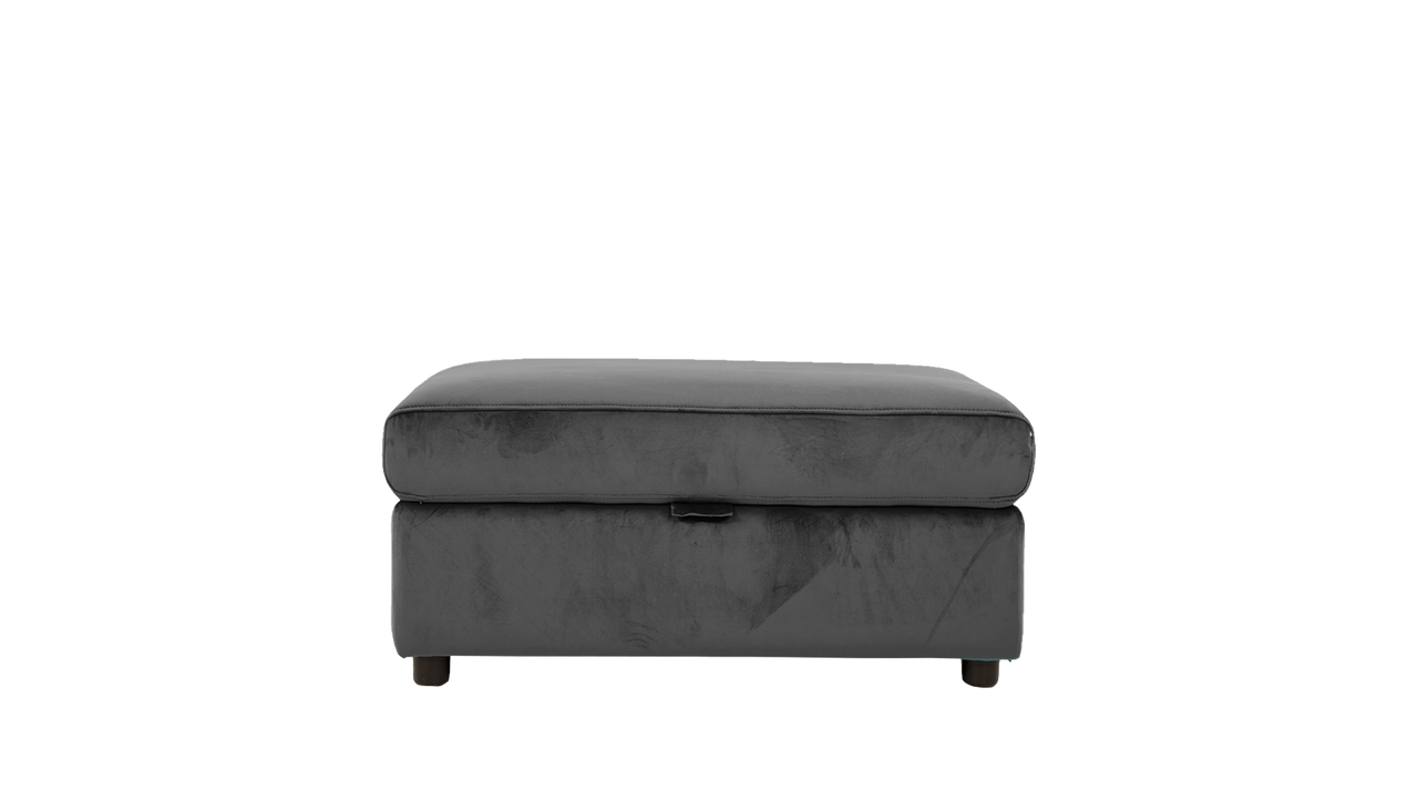Cora Rectangular Velvet Storage Footstool