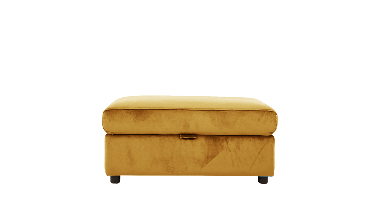 Cora Rectangular Velvet Storage Footstool