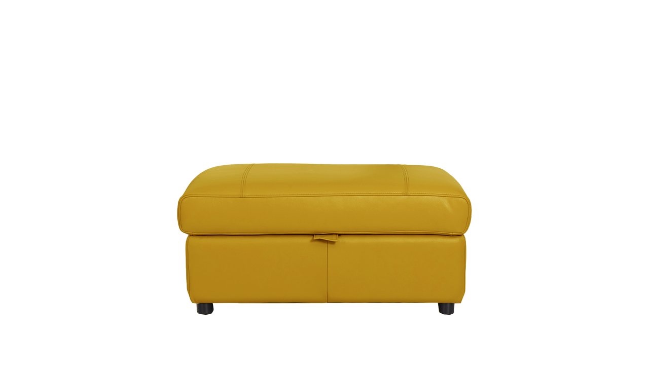 Cora Rectangular Leather Storage Footstool
