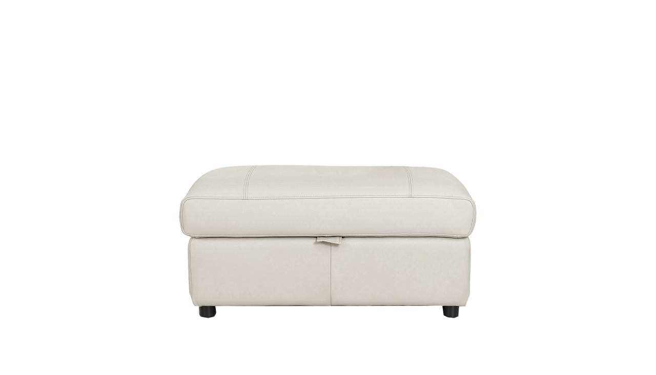 Cora Rectangular Leather Storage Footstool
