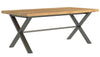 Brooklyn Oak 1.9m Dining Table with 3 Brooklyn Chairs and Large Upholstered Bench