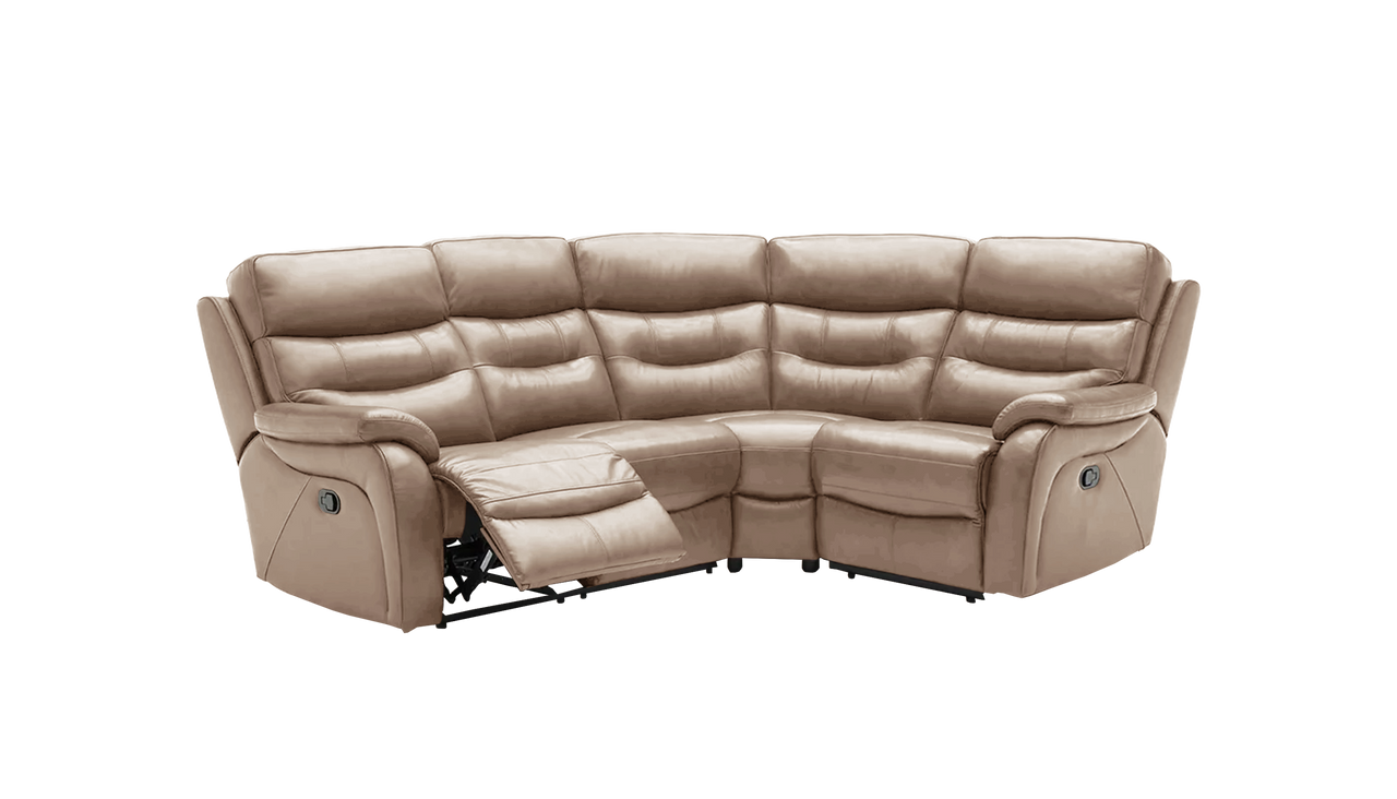 James 2 Corner 1 Manual Recliner Leather Corner Sofa