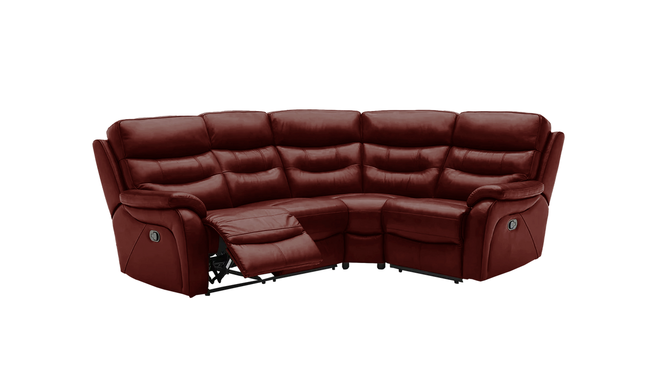 James 2 Corner 1 Manual Recliner Leather Corner Sofa