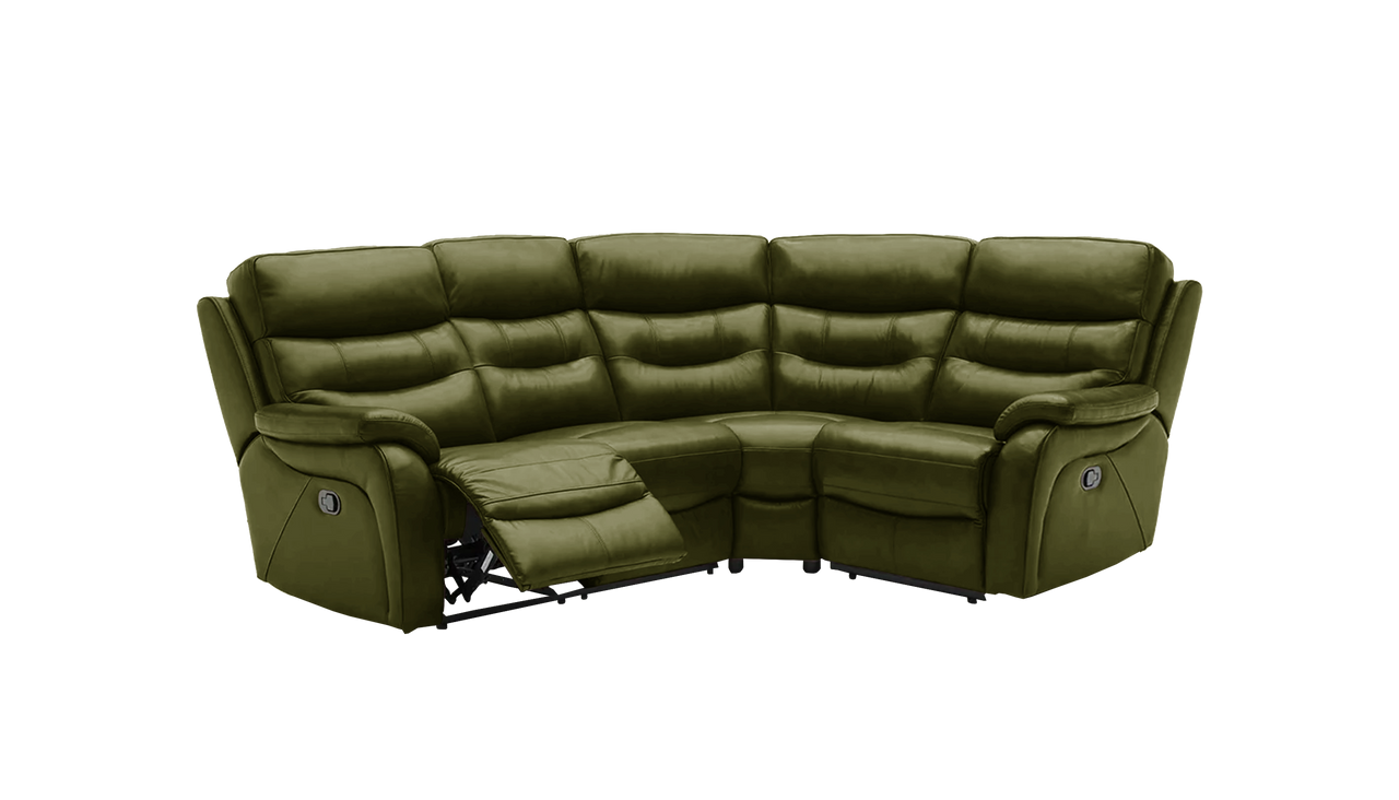 James 2 Corner 1 Manual Recliner Leather Corner Sofa