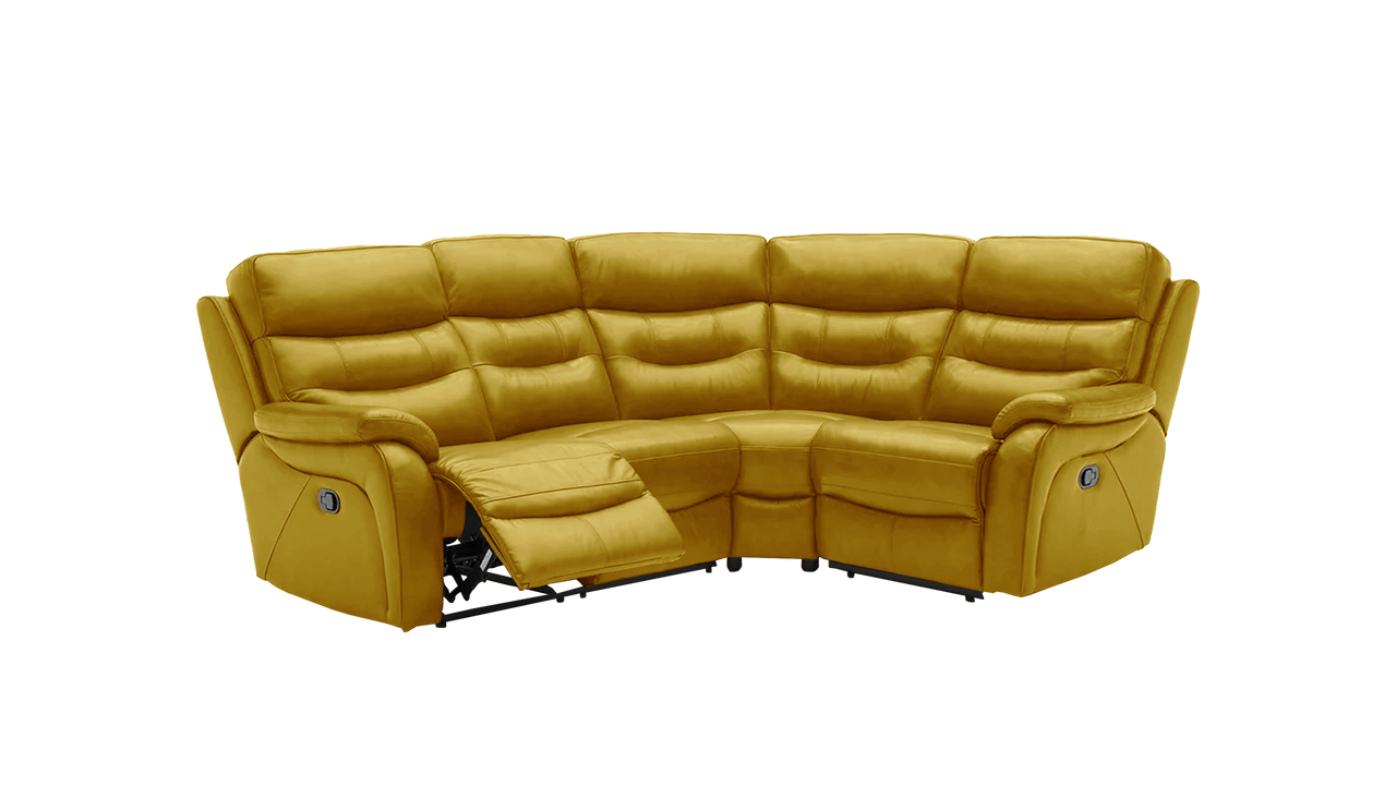 James 2 Corner 1 Manual Recliner Leather Corner Sofa