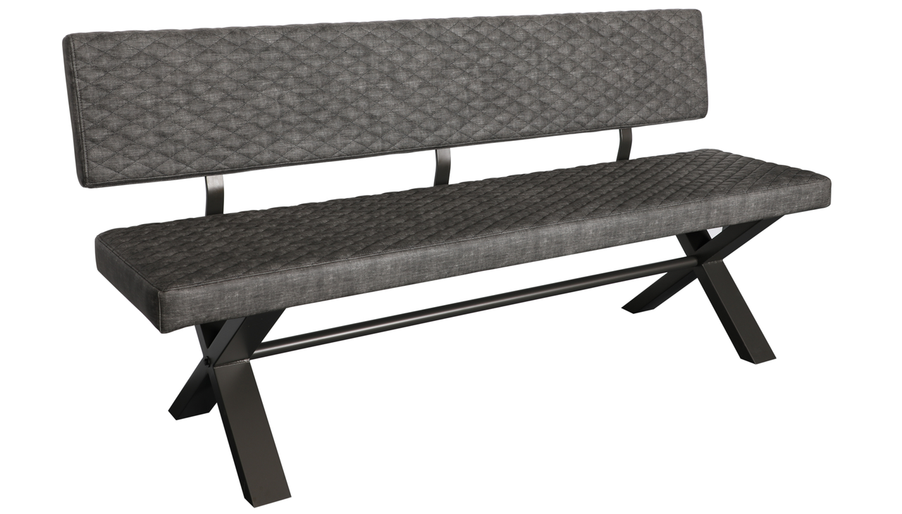 Brooklyn Large Upholstered Bench With Back | Fabb Furniture
