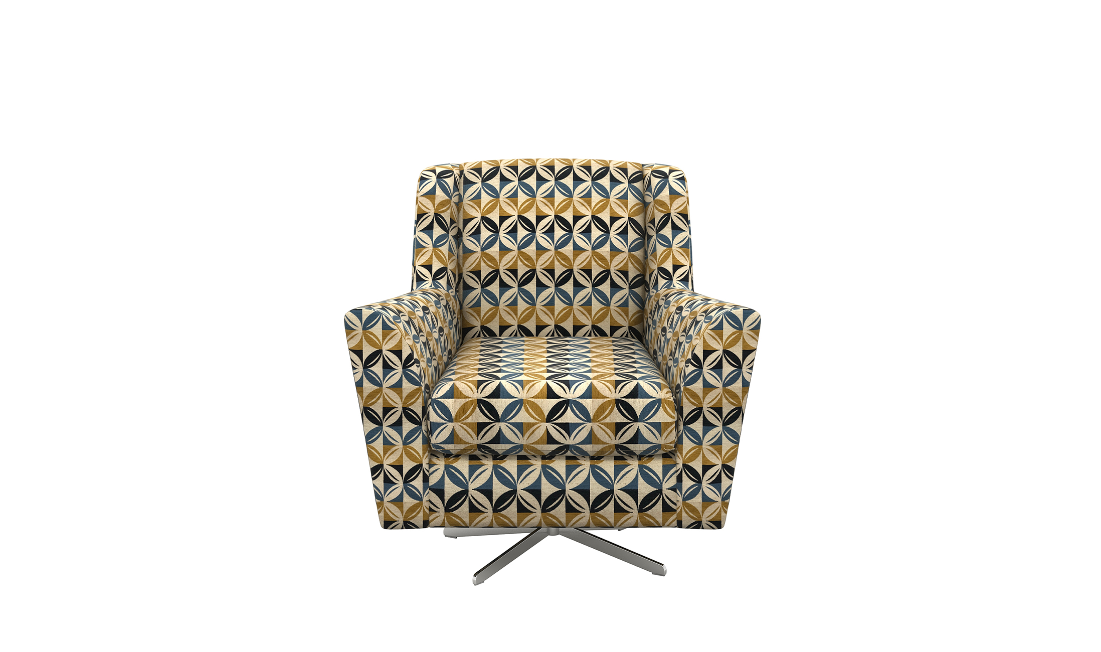 Monroe Pattern Accent Swivel Chair