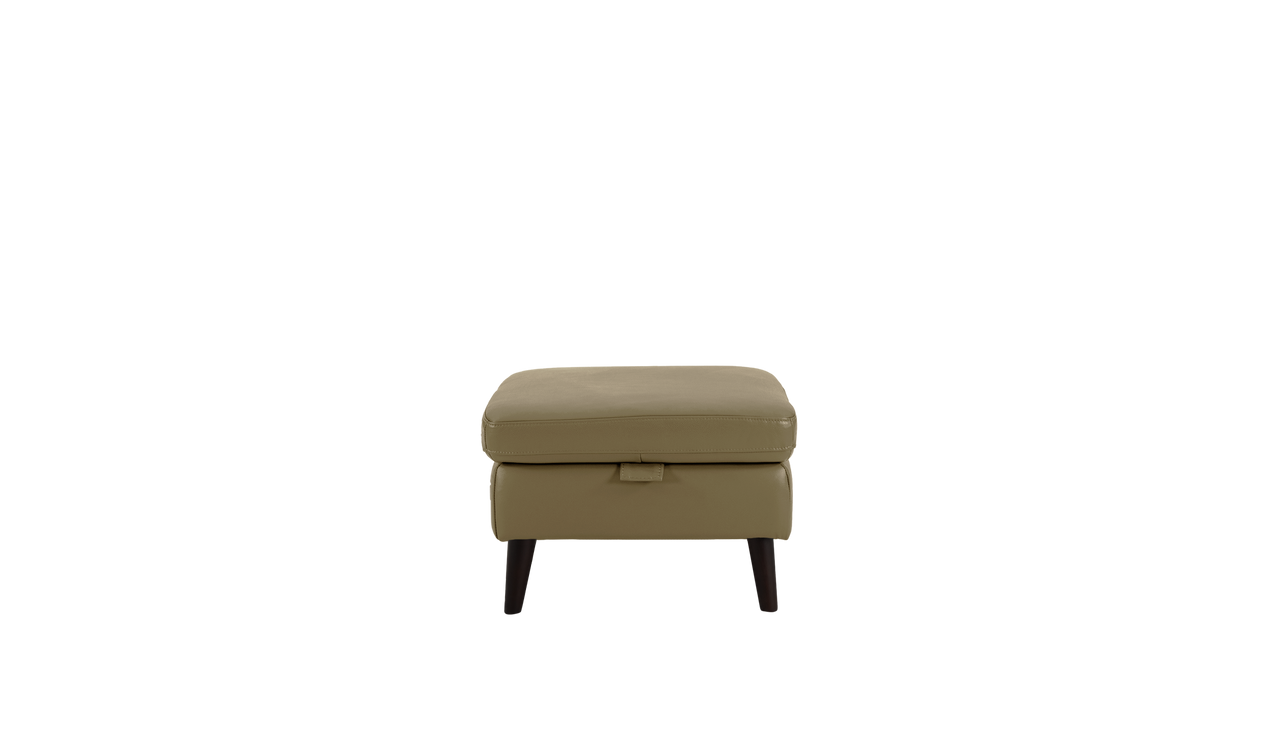 Jayley Leather Storage Footstool