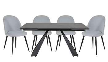 President 1.6m Extending Dining Table With 4 Kennedy Chairs