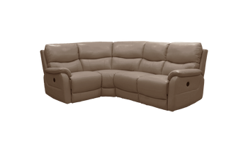 Evelyn 2 Corner 1 Manual Recliner Leather Sofa