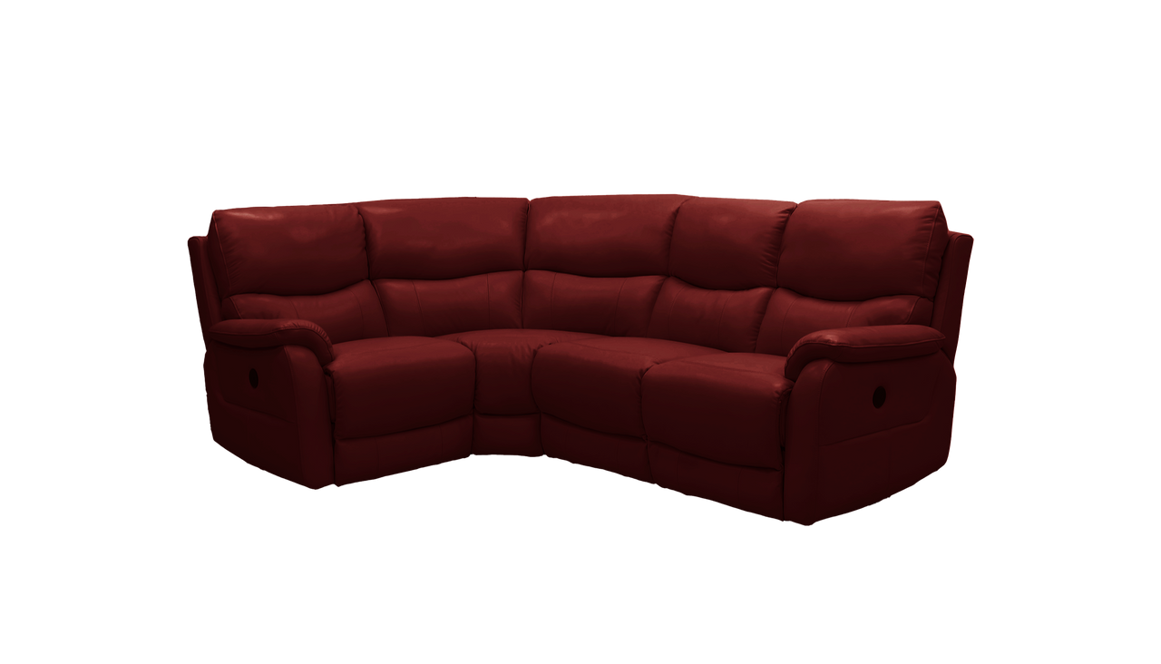Evelyn 2 Corner 1 Manual Recliner Leather Sofa